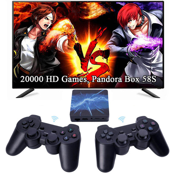 GWALSNTH 20000 Games in 1 3D Pandora Box Arcade Game Console, Mini Game Box with Two 2.4G Bluetooth Wireless Controllers 64G RAM